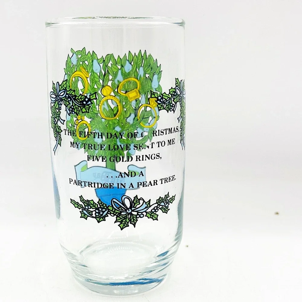 Vintage 12 Days of Christmas 5th Day Five Rings Replacement Glass